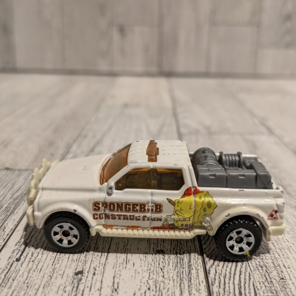 SpongeBob Construction White Toy Pickup Truck - Kids Play Vehicle